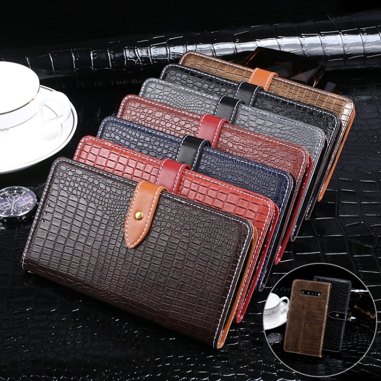 For LG V60 ThinQ idewei Crocodile Texture Horizontal Flip Leather Case with Holder & Card Slots & Wallet(Black) - LG Cases by idewei | Online Shopping South Africa | PMC Jewellery | Buy Now Pay Later Mobicred