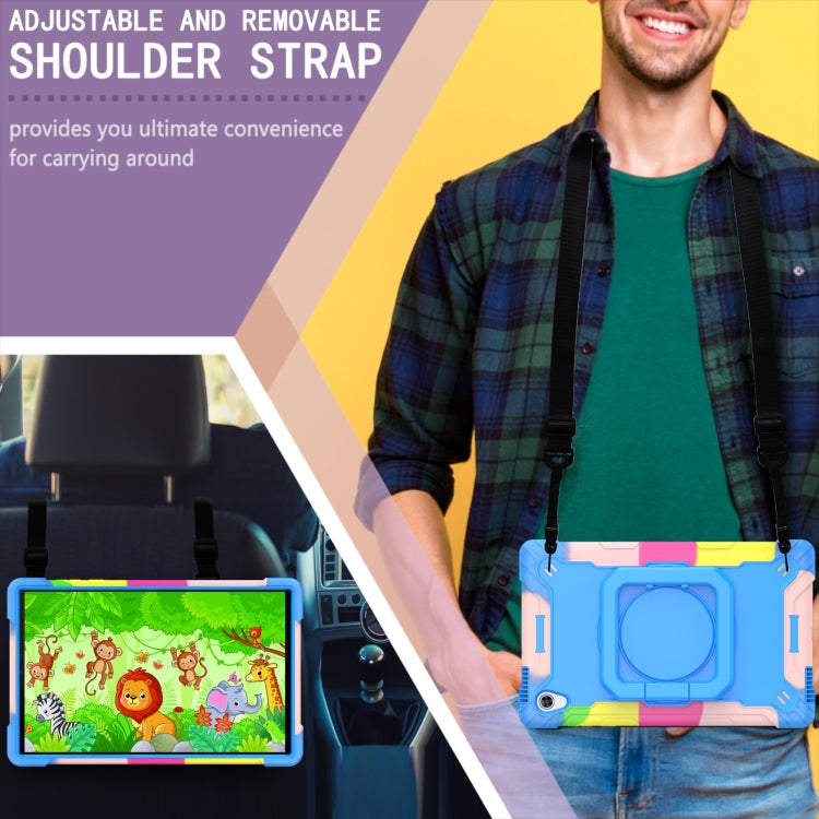 For Lenovo Tab M10 HD 2nd Gen Silicone + PC Bracelet Holder Tablet Case(Camouflage + Blue) - Lenovo by PMC TechLife | Online Shopping South Africa | PMC TechLife | Buy Now Pay Later Mobicred