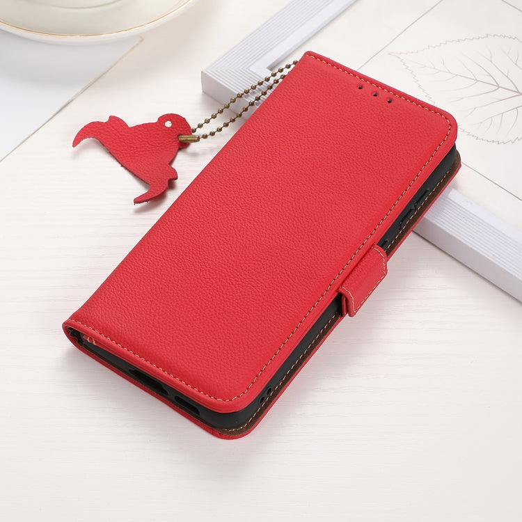 For Nokia X30 5G Side-Magnetic TJ Genuine Leather RFID Phone Case(Red) - Nokia Cases by PMC TechLife | Online Shopping South Africa | PMC TechLife | Buy Now Pay Later Mobicred