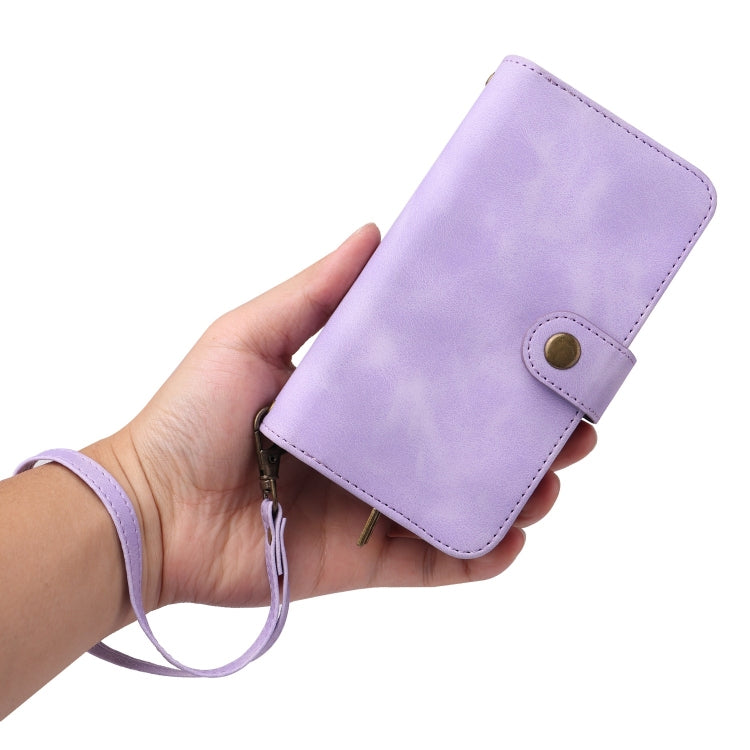 For Google Pixel 6 Pro Multifunctional Card Slot Zipper Wallet Leather Phone Case(Purple) - free shipping - PMC TechLife - Order now!