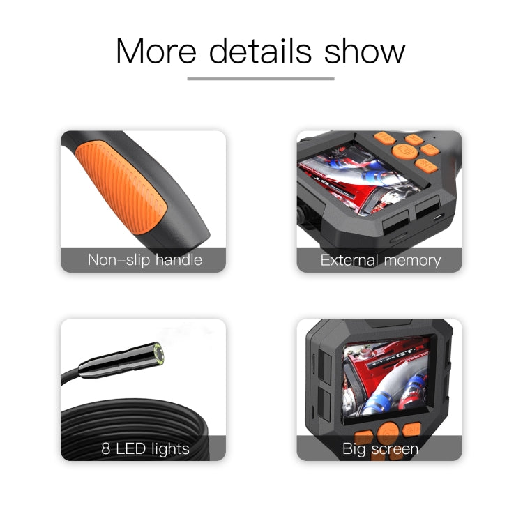 8mm P10 2.8 inch HD Handheld Endoscope with LCD Screen, Length:10m - by PMC TechLife | Online Shopping South Africa | PMC TechLife | Buy Now Pay Later Mobicred