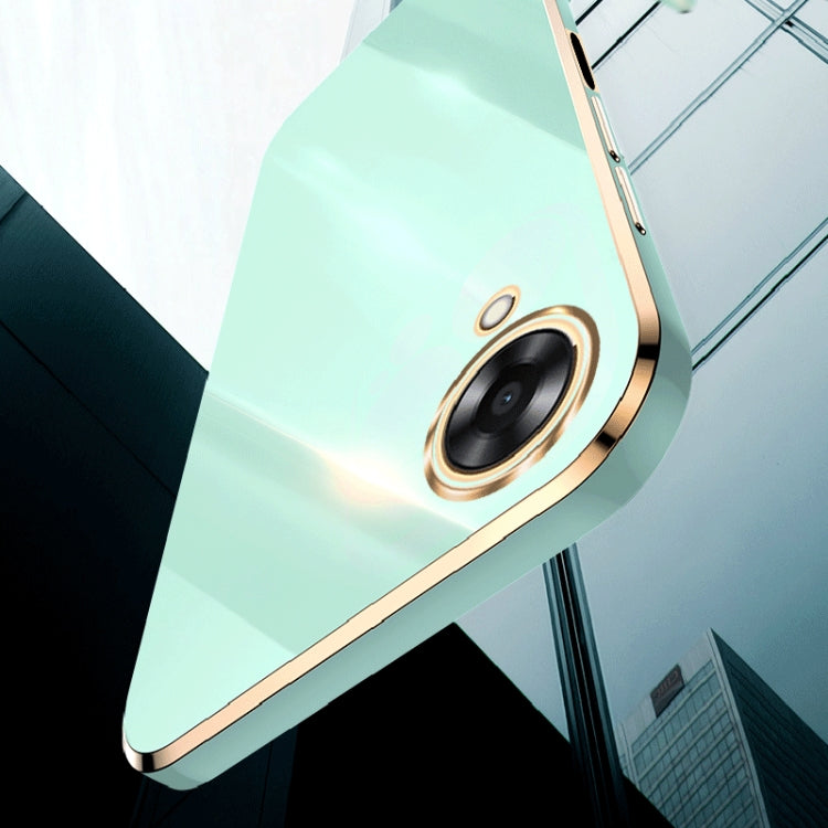 For OPPO A17k XINLI Straight 6D Plating Gold Edge TPU Phone Case(Hawthorn Red) - OPPO Cases by PMC TechLife | Online Shopping South Africa | PMC TechLife