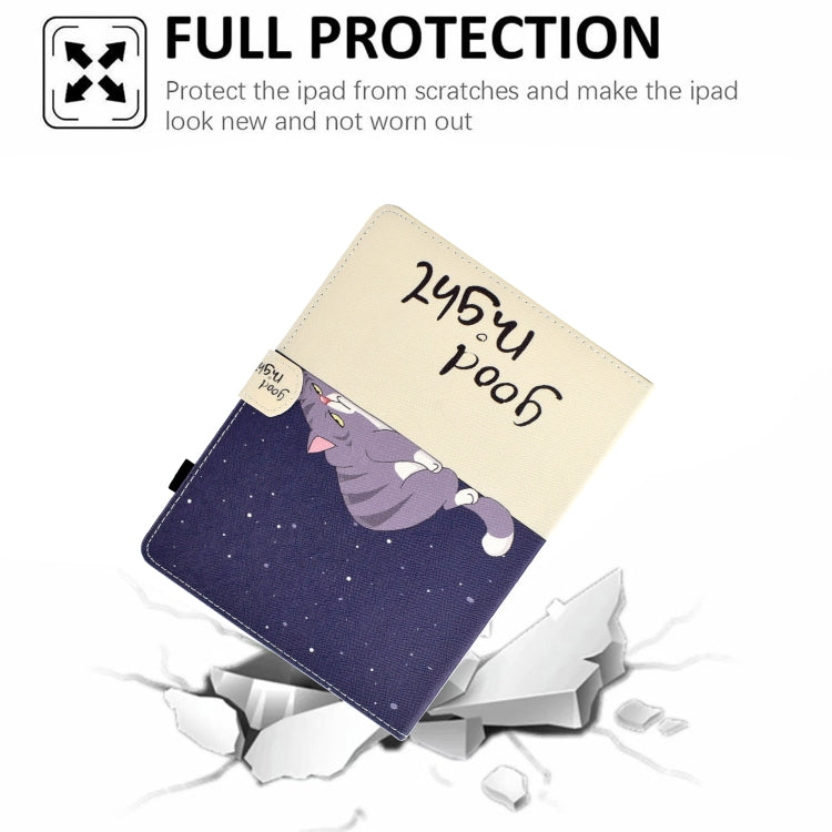 For 10 inch Tablet Electric Pressed TPU Leather Tablet Case(Lazy Cat) - 10 - 11 inch by PMC TechLife | Online Shopping South Africa | PMC TechLife | Buy Now Pay Later Mobicred