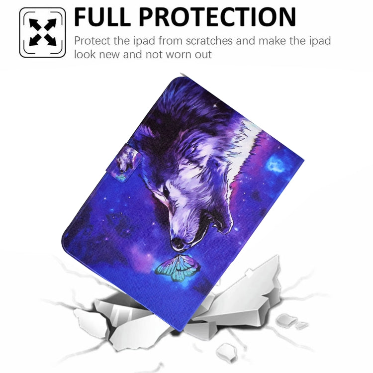 For Huawei MatePad T 10 / T 10s Electric Pressed TPU Leather Tablet Case(Butterfly Wolf) - Huawei by PMC TechLife | Online Shopping South Africa | PMC TechLife | Buy Now Pay Later Mobicred