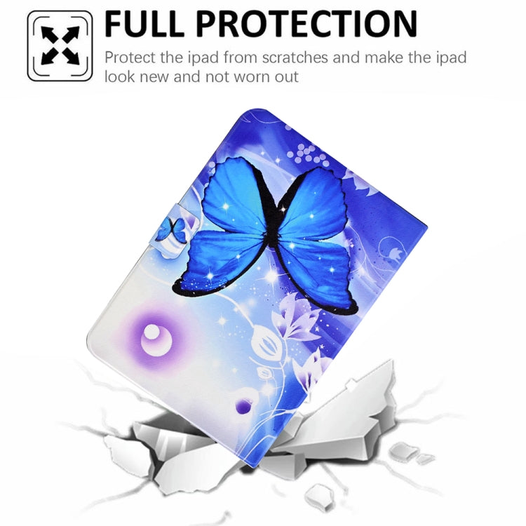 For Amazon Kindle Paperwhite 5 2021 Electric Pressed TPU Smart Leather Tablet Case(Blue Butterfly) - Amazon by PMC TechLife | Online Shopping South Africa | PMC TechLife | Buy Now Pay Later Mobicred