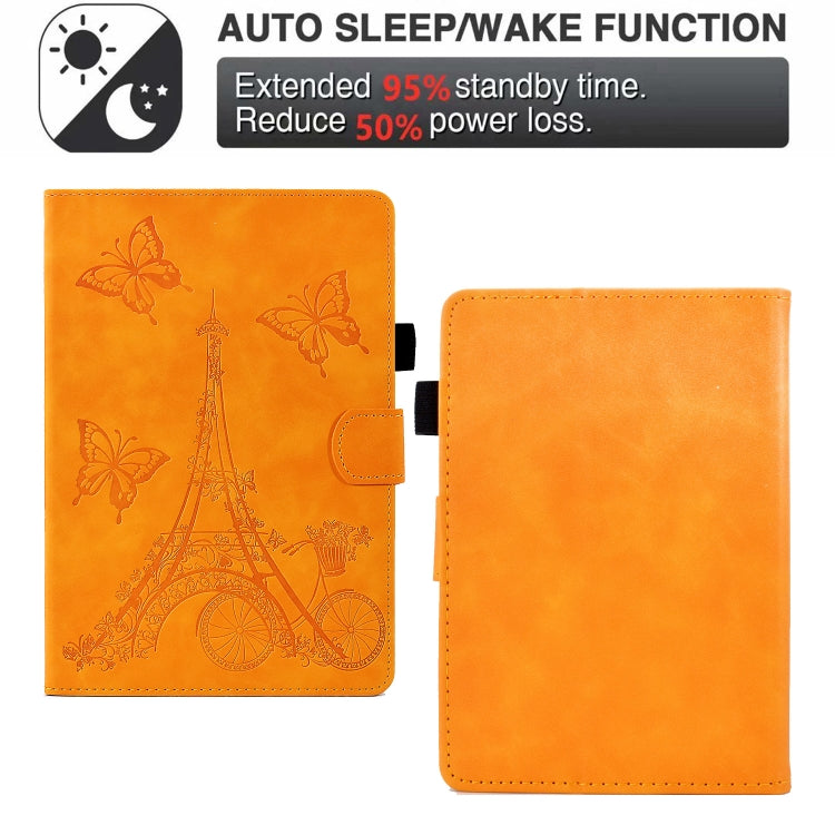 For Amazon Kindle Paperwhite 5 Tower Embossed Leather Smart Tablet Case(Khaki) - Amazon by PMC TechLife | Online Shopping South Africa | PMC TechLife | Buy Now Pay Later Mobicred