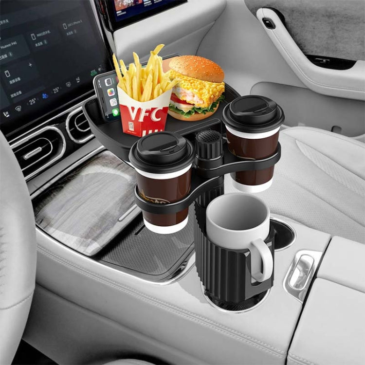 A05 Car Drink Water Cup Holder 360 Degree Rotating Dinner Plate(Black) - Car Drink Holders by PMC TechLife | Online Shopping South Africa | PMC TechLife | Buy Now Pay Later Mobicred