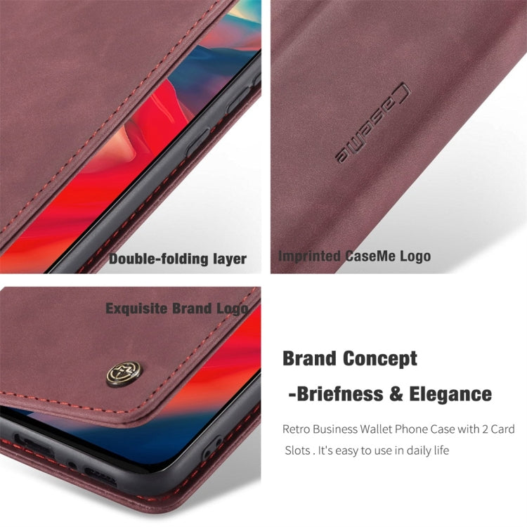 For Galaxy M31 CaseMe-013 Multifunctional Horizontal Flip Leather Case with Card Slot & Holder & Wallet(Wine Red) - free shipping - PMC Jewellery - Order now!