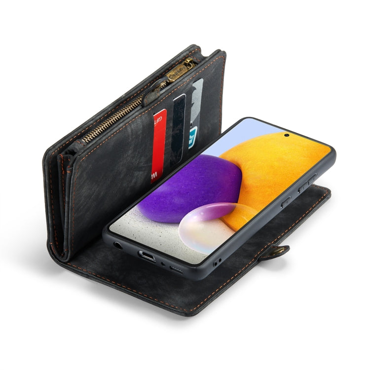 For Samsung Galaxy A51 CaseMe-008 Detachable Multifunctional Flip Leather Phone Case(Black) - free shipping - PMC Jewellery - Order now!
