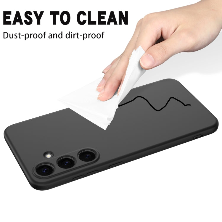 For Samsung Galaxy S25+ 5G Solid Color Liquid Silicone Dropproof Full Coverage Phone Case(Black) - free shipping - PMC Jewellery - Order now!