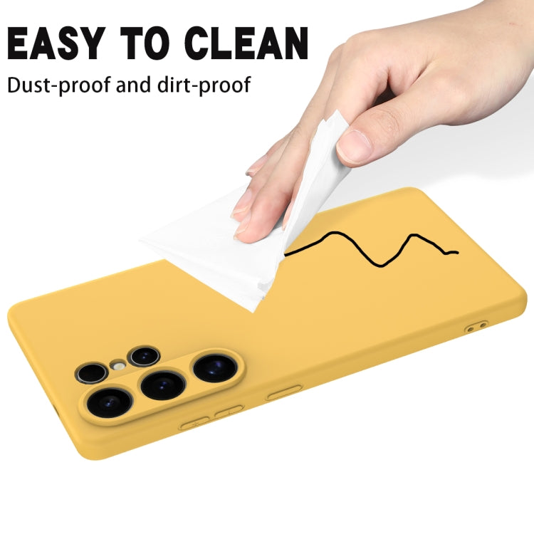 For Samsung Galaxy S25 Ultra Color Liquid Silicone Phone Case(Yellow) - Galaxy S25 Ultra 5G Cases by PMC Jewellery | Online Shopping South Africa | PMC Jewellery | Buy Now Pay Later Mobicred