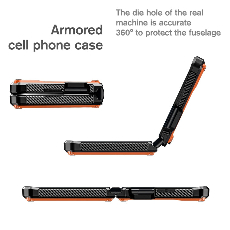 For Motorola Razr 2022 All-inclusive Shockproof Folding Phone Case(Orange) - Motorola Cases by PMC TechLife | Online Shopping South Africa | PMC TechLife | Buy Now Pay Later Mobicred