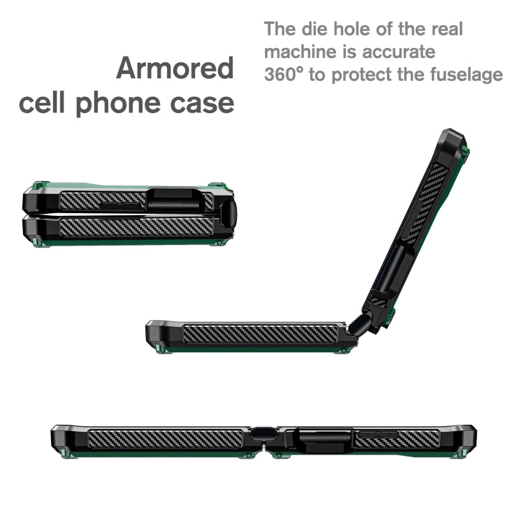 For Motorola Razr 2022 All-inclusive Shockproof Folding Phone Case(Army Green) - Motorola Cases by PMC TechLife | Online Shopping South Africa | PMC TechLife | Buy Now Pay Later Mobicred