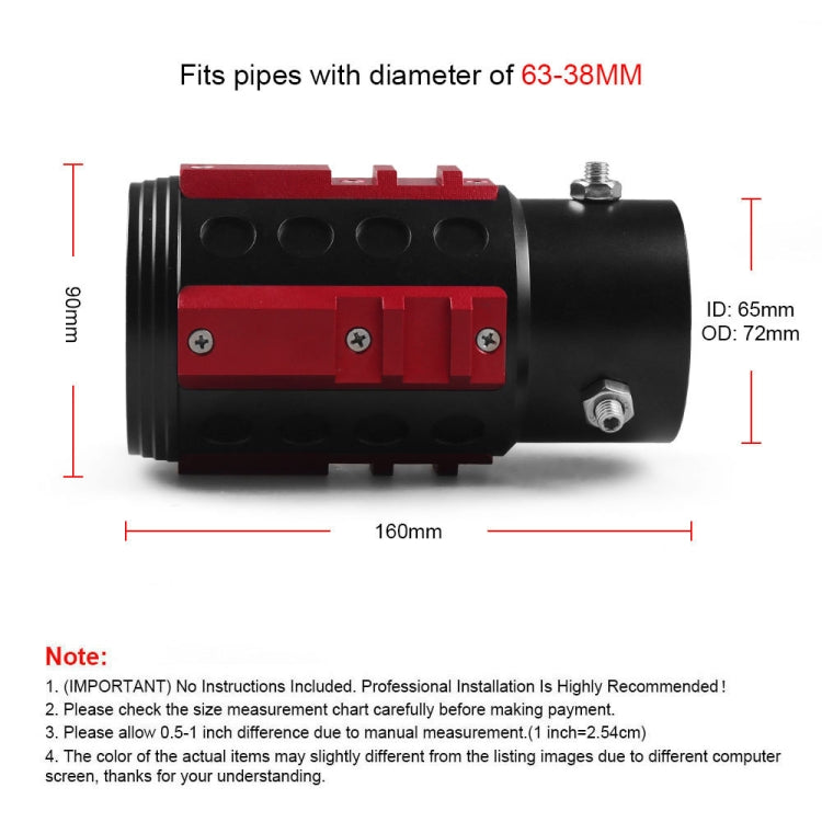 Car Modification Exhaust Pipe Tail Throat(Blue) - Exhaust Pipes by PMC TechLife | Online Shopping South Africa | PMC TechLife | Buy Now Pay Later Mobicred