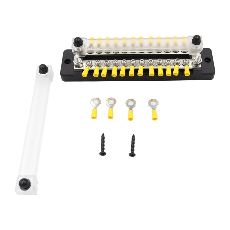 CP-3115 1 Pair 150A 12-48V RV Yacht Double-row 12-way Busbar with 56pcs Terminals - Booster Cable & Clip by PMC TechLife | Online Shopping South Africa | PMC TechLife | Buy Now Pay Later Mobicred