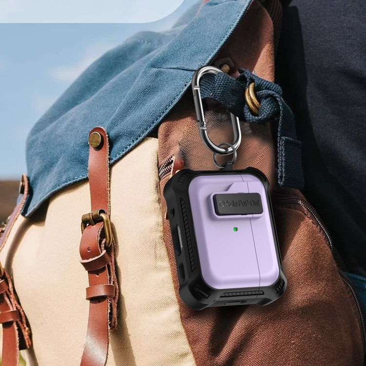 For AirPods Pro 2 Signal Flag Wireless Earphones Case with Security Lock(Purple) - For AirPods Pro 2 by PMC Jewellery | Online Shopping South Africa | PMC Jewellery | Buy Now Pay Later Mobicred