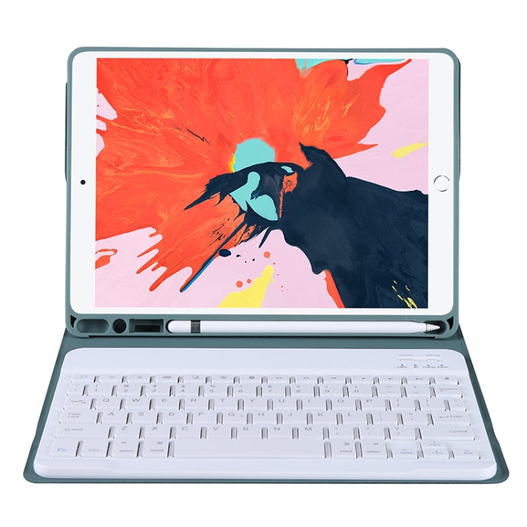 T11B 2020 For iPad Air 4 / Air 5 / Pro 11 inch 2022 / 2021 / 2020 / 2018 TPU Candy Color Ultra-thin Bluetooth Keyboard Tablet Case with Stand & Pen Slot(Dark Green) - Universal by PMC Jewellery | Online Shopping South Africa | PMC Jewellery | Buy Now Pay Later Mobicred