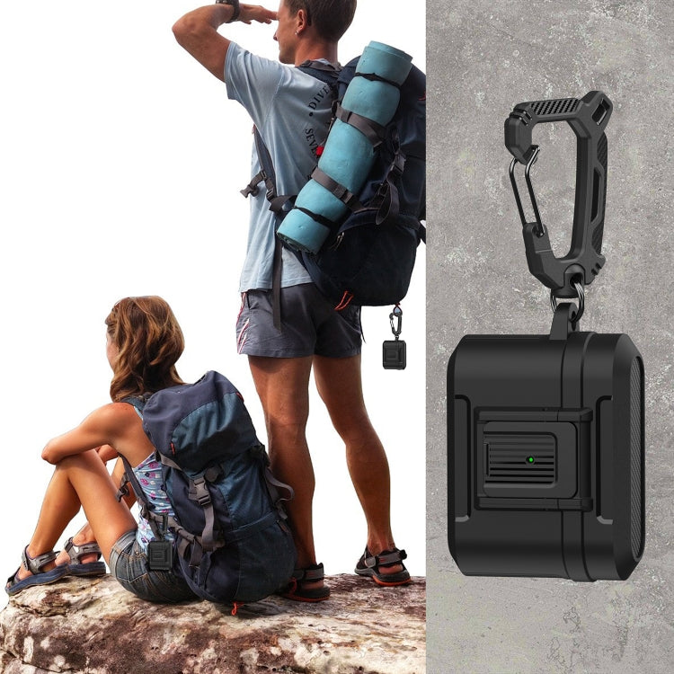 For AirPods Pro 2 Earphone Silicone TPU + PC Case(Black+Red) - For AirPods Pro 2 by PMC Jewellery | Online Shopping South Africa | PMC Jewellery | Buy Now Pay Later Mobicred