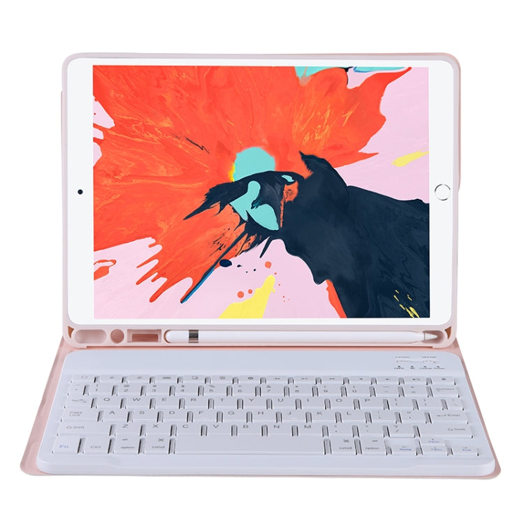 T07BB For iPad 9.7 inch / iPad Pro 9.7 inch / iPad Air 2 / Air (2018 & 2017) TPU Candy Color Ultra-thin Bluetooth Keyboard Tablet Case with Stand & Pen Slot(Pink) - free shipping - PMC TechLife - Order now!