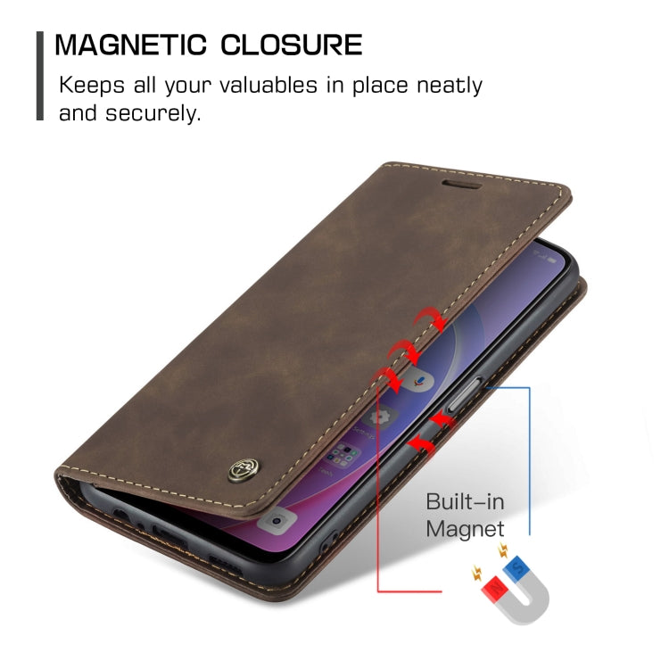 CaseMe 013 Multifunctional Horizontal Flip Leather Phone Case For OPPO A96 4G / A36 4G/A76 4G/K10 4G /Realme 9i 4G (Coffee) - OPPO Cases by CaseMe | Online Shopping South Africa | PMC Jewellery | Buy Now Pay Later Mobicred