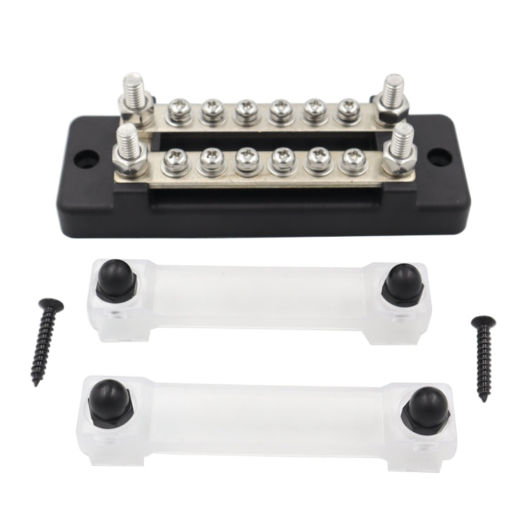 CP-3023-01 150A 12-48V RV Yacht Double-row 6-way Busbar(Black) - free shipping - PMC TechLife - Order now!