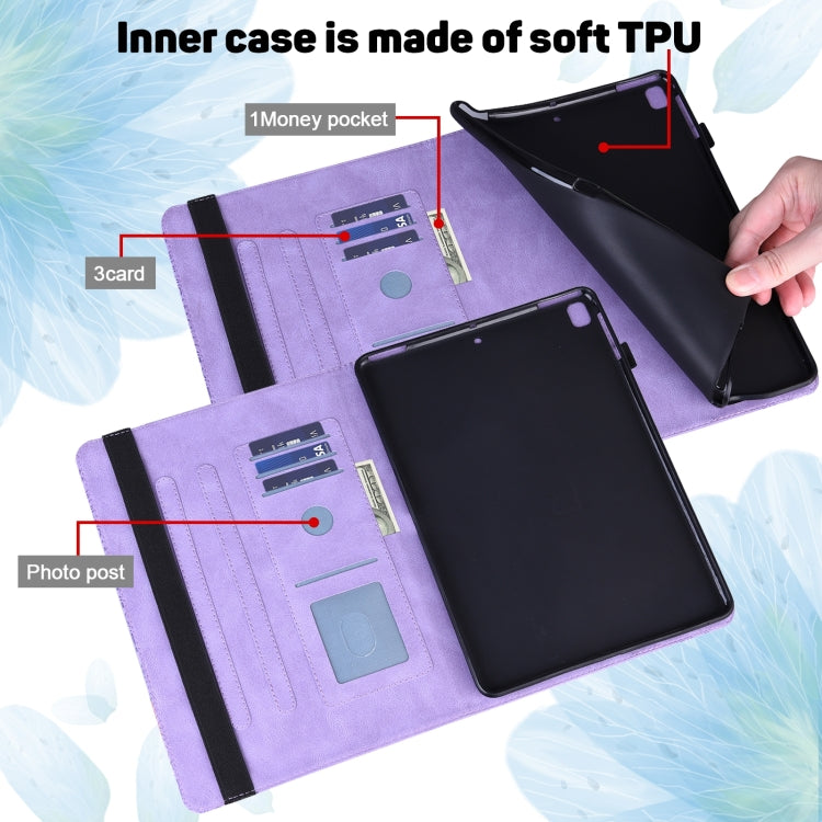 For Lenovo Tab P11 Pro Gen 2 Peacock Embossed Pattern Leather Tablet Case(Purple) - Lenovo by PMC TechLife | Online Shopping South Africa | PMC TechLife | Buy Now Pay Later Mobicred