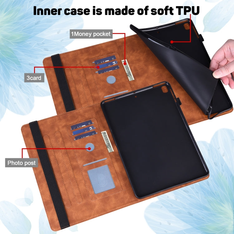 For Huawei MatePad SE 10.4 2022 Peacock Embossed Pattern Leather Tablet Case(Brown) - Huawei by PMC TechLife | Online Shopping South Africa | PMC TechLife | Buy Now Pay Later Mobicred