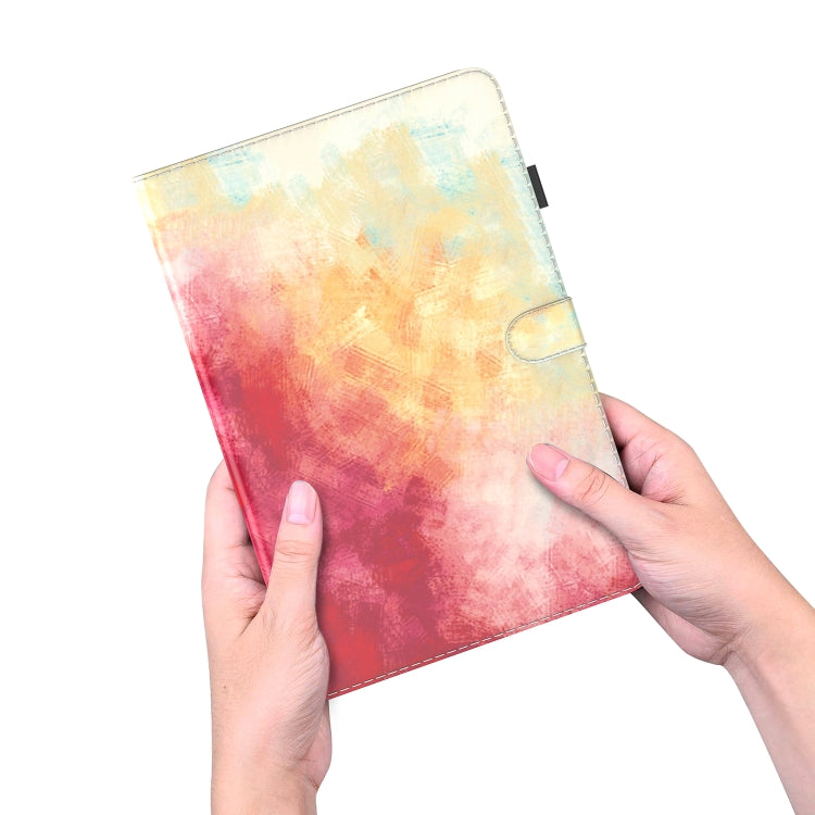 For Lenovo Tab P11 Gen 2 11.5 Watercolor Pattern Flip Leather Tablet Case(Spring Cherry) - Lenovo by PMC TechLife | Online Shopping South Africa | PMC TechLife | Buy Now Pay Later Mobicred