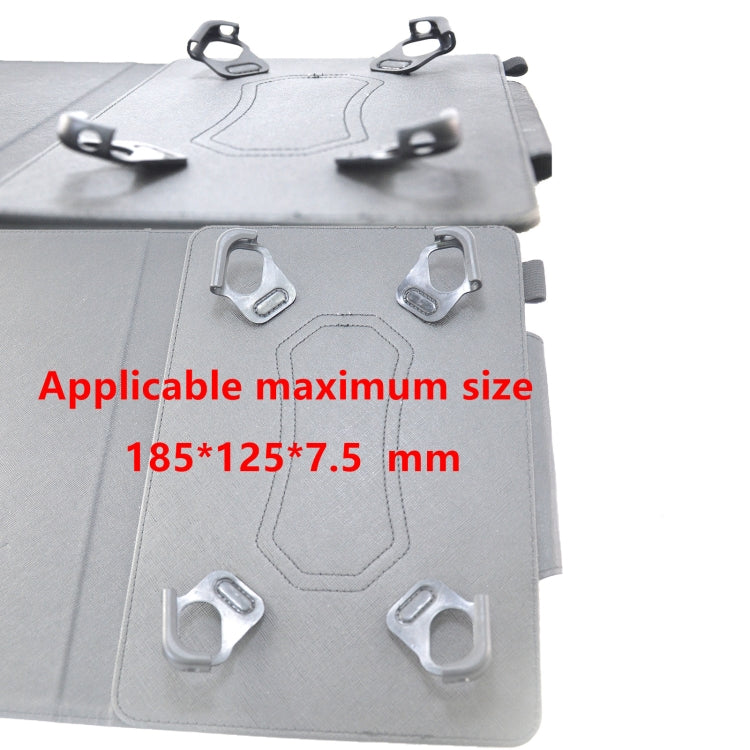 For 7 inch Suede Cross Texture Magnetic Clasp Leather Tablet Case(Blue) - 7 inch by PMC TechLife | Online Shopping South Africa | PMC TechLife | Buy Now Pay Later Mobicred