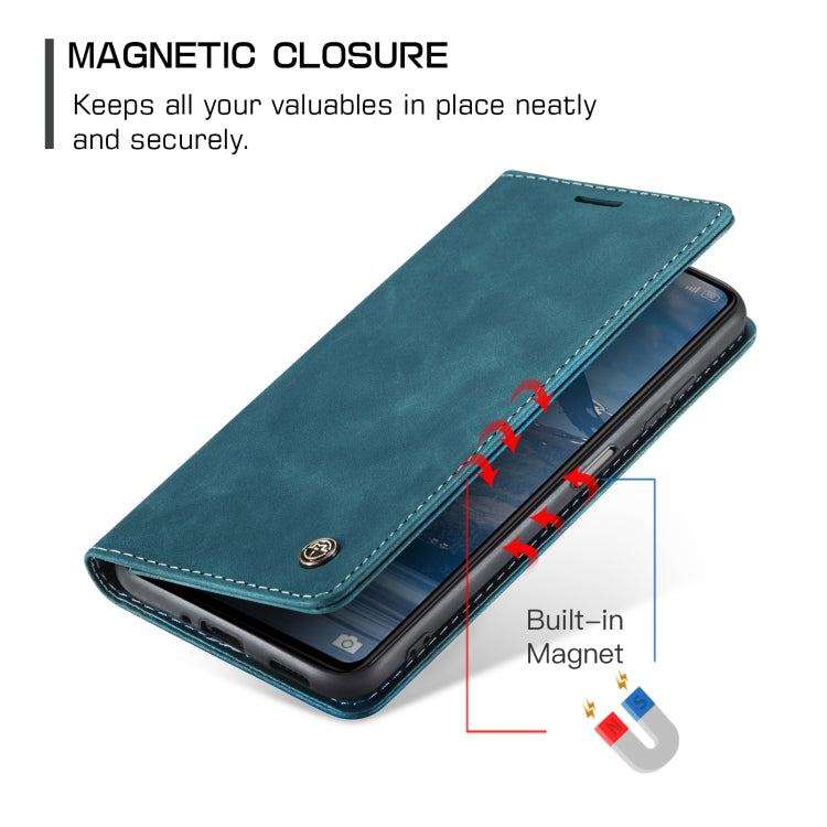 For OPPO Reno8 T 5G CaseMe 013 Multifunctional Horizontal Flip Leather Phone Case(Blue) - free shipping - PMC Jewellery - Order now!
