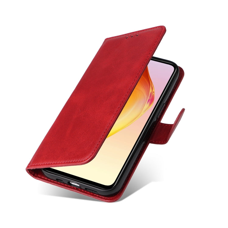For vivo V25 5G/V25e 4G/X80 Lite Classic Calf Texture Flip Leather Phone Case(Red) - vivo Cases by PMC TechLife | Online Shopping South Africa | PMC TechLife