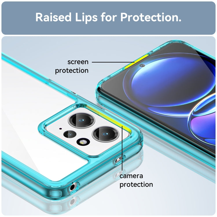 For Xiaomi Redmi Note 12 4G Global Colorful Series Acrylic + TPU Phone Case(Transparent Blue) - Note 12 Cases by PMC TechLife | Online Shopping South Africa | PMC TechLife