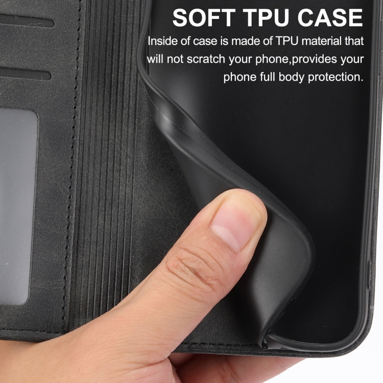 For OPPO Reno8 T 4G Global Cubic Grid Calf Texture Magnetic Leather Phone Case(Black) - OPPO Cases by PMC TechLife | Online Shopping South Africa | PMC TechLife | Buy Now Pay Later Mobicred