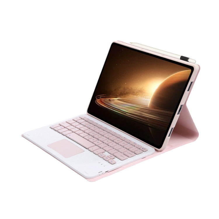 For OPPO Pad 2 11.61 inch 2023 OP13-A Lambskin Texture Ultra-thin Detachable Bluetooth Keyboard Leather Case with Touchpad(Pink) - Others Keyboard by PMC TechLife | Online Shopping South Africa | PMC TechLife
