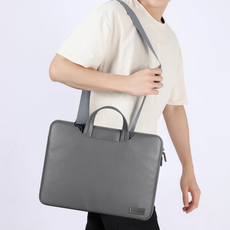 Waterproof PU Laptop Bag Inner Bag, Size:15 inch(Brown) - free shipping - PMC Jewellery - Order now!