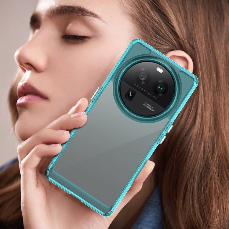 For OPPO Find X6 Pro 5G Colorful Series Acrylic + TPU Phone Case(Transparent Blue) - OPPO Cases by PMC TechLife | Online Shopping South Africa | PMC TechLife
