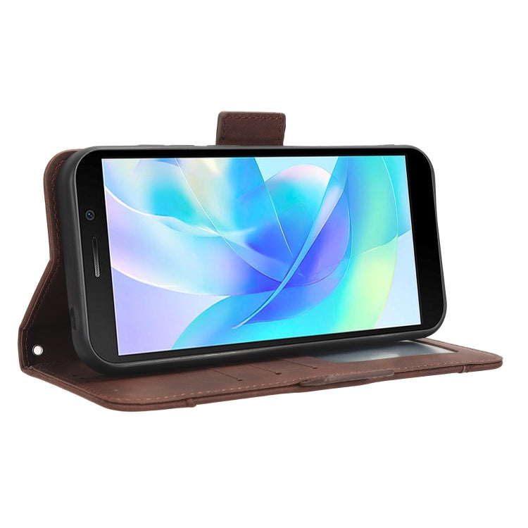 For Doogee X97 / X97 Pro Skin Feel Calf Texture Card Slots Leather Phone Case(Brown) - Doogee Cases by PMC TechLife | Online Shopping South Africa | PMC TechLife | Buy Now Pay Later Mobicred