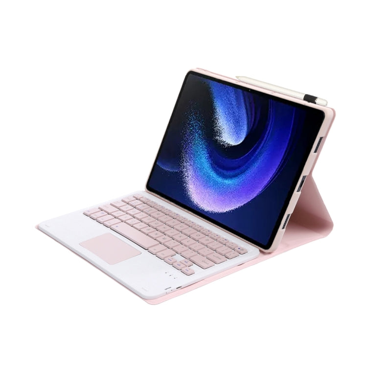 For Xiaomi Pad 6 / Pad 6 Pro A0N7-A Lambskin Texture Ultra-thin Bluetooth Keyboard Leather Case with Touchpad(Pink) - Others Keyboard by PMC TechLife | Online Shopping South Africa | PMC TechLife