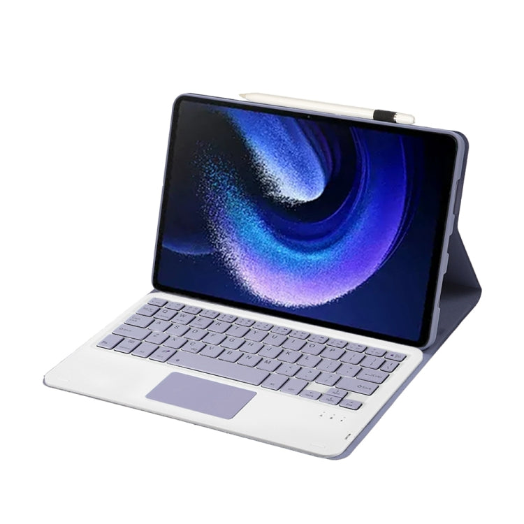 For Xiaomi Pad 6 / Pad 6 Pro A0N7-A Lambskin Texture Ultra-thin Bluetooth Keyboard Leather Case with Touchpad(Purple) - free shipping - PMC TechLife - Order now!