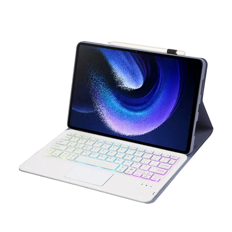 For Xiaomi Pad 6 / Pad 6 Pro A0N7-AS Lambskin Texture Ultra-thin Backlight Bluetooth Keyboard Leather Case with Touchpad(Purple) - free shipping - PMC TechLife - Order now!
