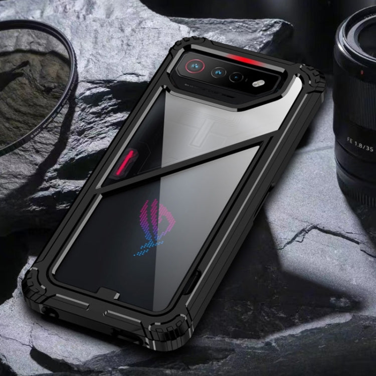 For Asus ROG Phone 7 / 7 Ultimate PC + TPU Shockproof Phone Case with Magnetic Holder(Translucent) - free shipping - PMC TechLife - Order now!