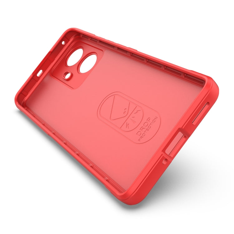 For Realme 10 Pro+ 5G Magic Shield TPU + Flannel Phone Case(Wine Red) - Realme Cases by PMC TechLife | Online Shopping South Africa | PMC TechLife | Buy Now Pay Later Mobicred