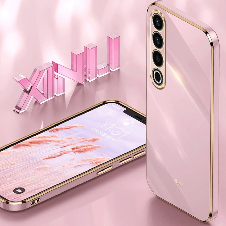 For Meizu 20 Pro 5G XINLI Straight Edge 6D Electroplate TPU Phone Case(Cherry Purple) - free shipping - PMC Jewellery - Order now!