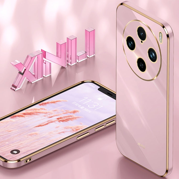 For vivo X100 Pro 5G XINLI Straight Edge 6D Electroplate TPU Phone Case(Mint Green) - vivo Cases by XINLI | Online Shopping South Africa | PMC Jewellery | Buy Now Pay Later Mobicred