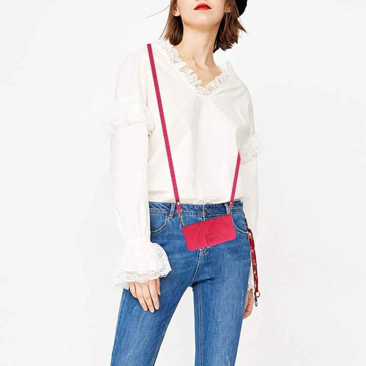 For Xiaomi Poco F5 Skin Feel Sun Flower Embossed Flip Leather Phone Case with Lanyard(Rose Red) - Xiaomi Cases by PMC TechLife | Online Shopping South Africa | PMC TechLife | Buy Now Pay Later Mobicred