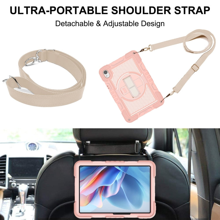 For Huawei MatePad 11.5 2023 360 Degree Rotation PC Contrast Silicone Tablet Case(Rose Gold) - Huawei by PMC TechLife | Online Shopping South Africa | PMC TechLife | Buy Now Pay Later Mobicred