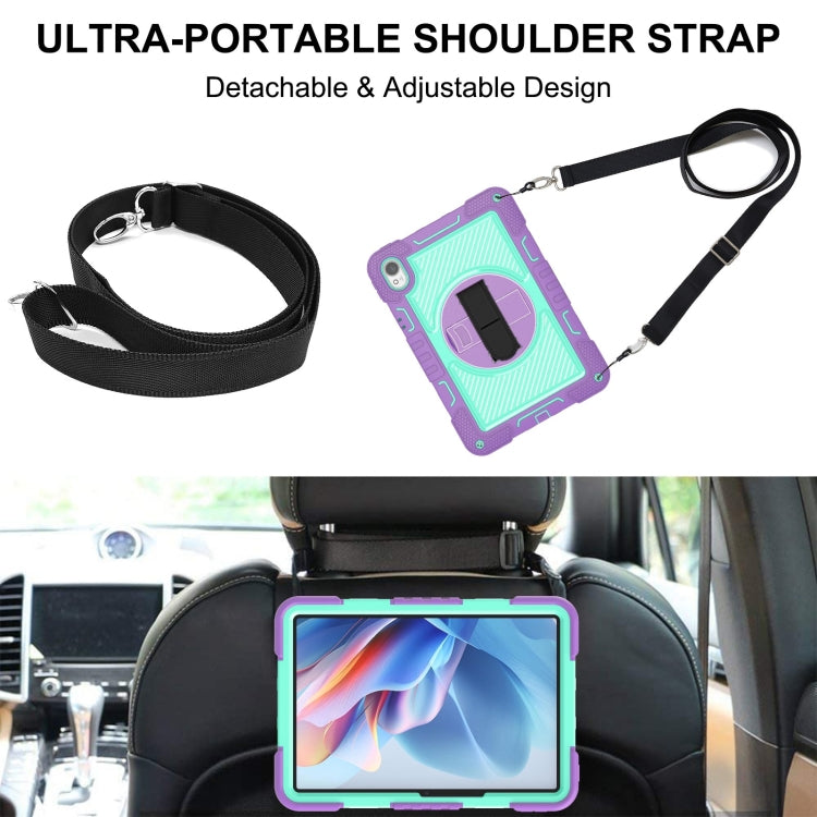 For Huawei MatePad 11.5 2023 360 Degree Rotation PC Contrast Silicone Tablet Case(Purple + Mint Green) - Huawei by PMC TechLife | Online Shopping South Africa | PMC TechLife | Buy Now Pay Later Mobicred