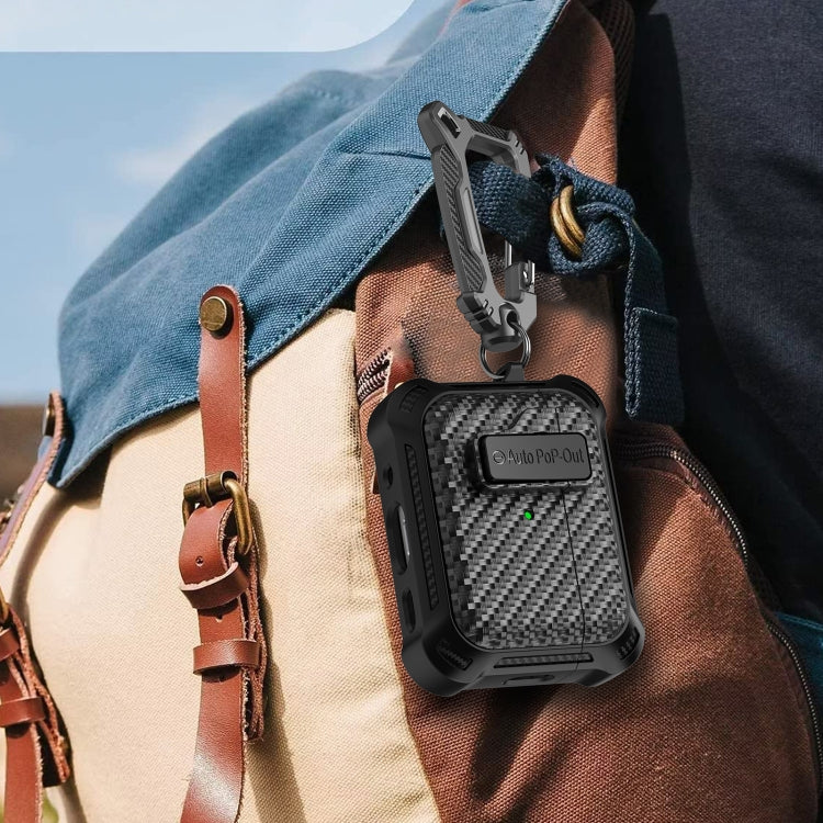 For AirPods 3 Alpha Carbon Fiber Wireless Bluetooth Earphone Protective Case(Green) - For AirPods 3 by PMC Jewellery | Online Shopping South Africa | PMC Jewellery | Buy Now Pay Later Mobicred