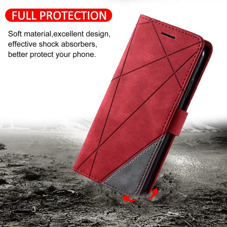 For Samsung Galaxy S24 Ultra 5G Skin Feel Splicing Leather Phone Case(Red) - Galaxy S24 Ultra 5G Cases by PMC TechLife | Online Shopping South Africa | PMC TechLife | Buy Now Pay Later Mobicred