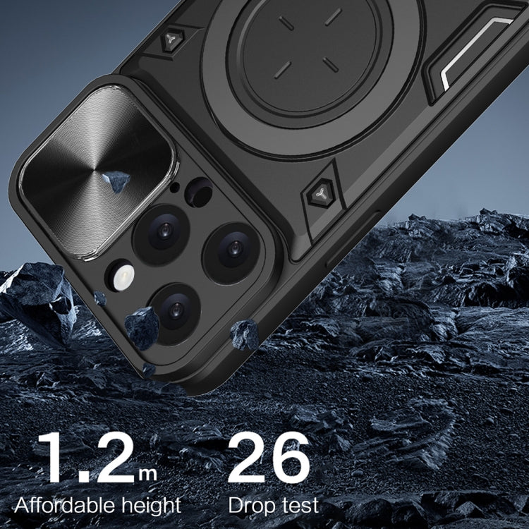 For iPhone 16 Pro Max CD Texture Sliding Camshield Magnetic Holder Phone Case(Pink) - free shipping - PMC TechLife - Order now!